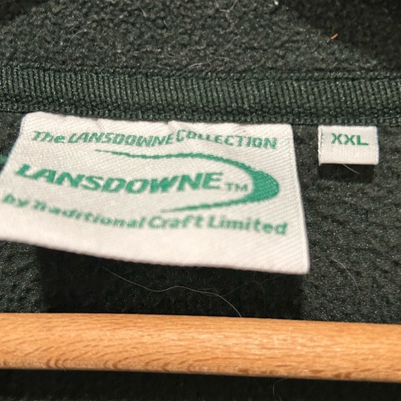 Mens Fleece Jacket Green Ireland 3 Shamrock Full Zipper Long Sleeves size XXL - Picture 5 of 5